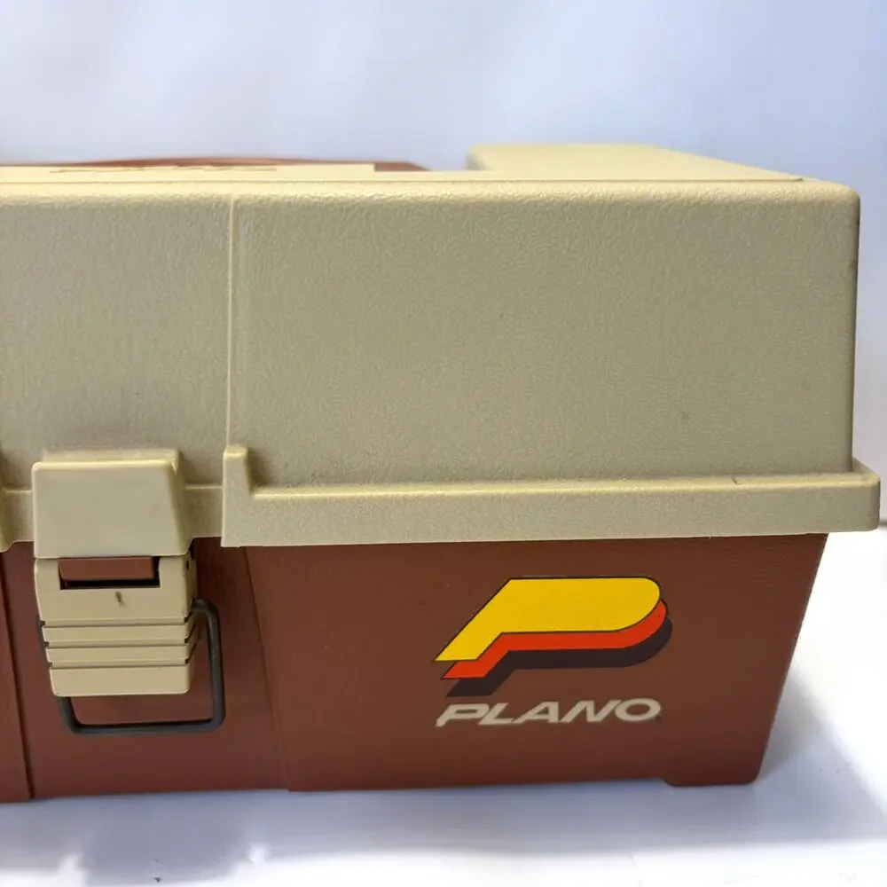 Vintage Plano 2200 2-Tray Tackle Box w/ Original 1992 Catalog & Papers